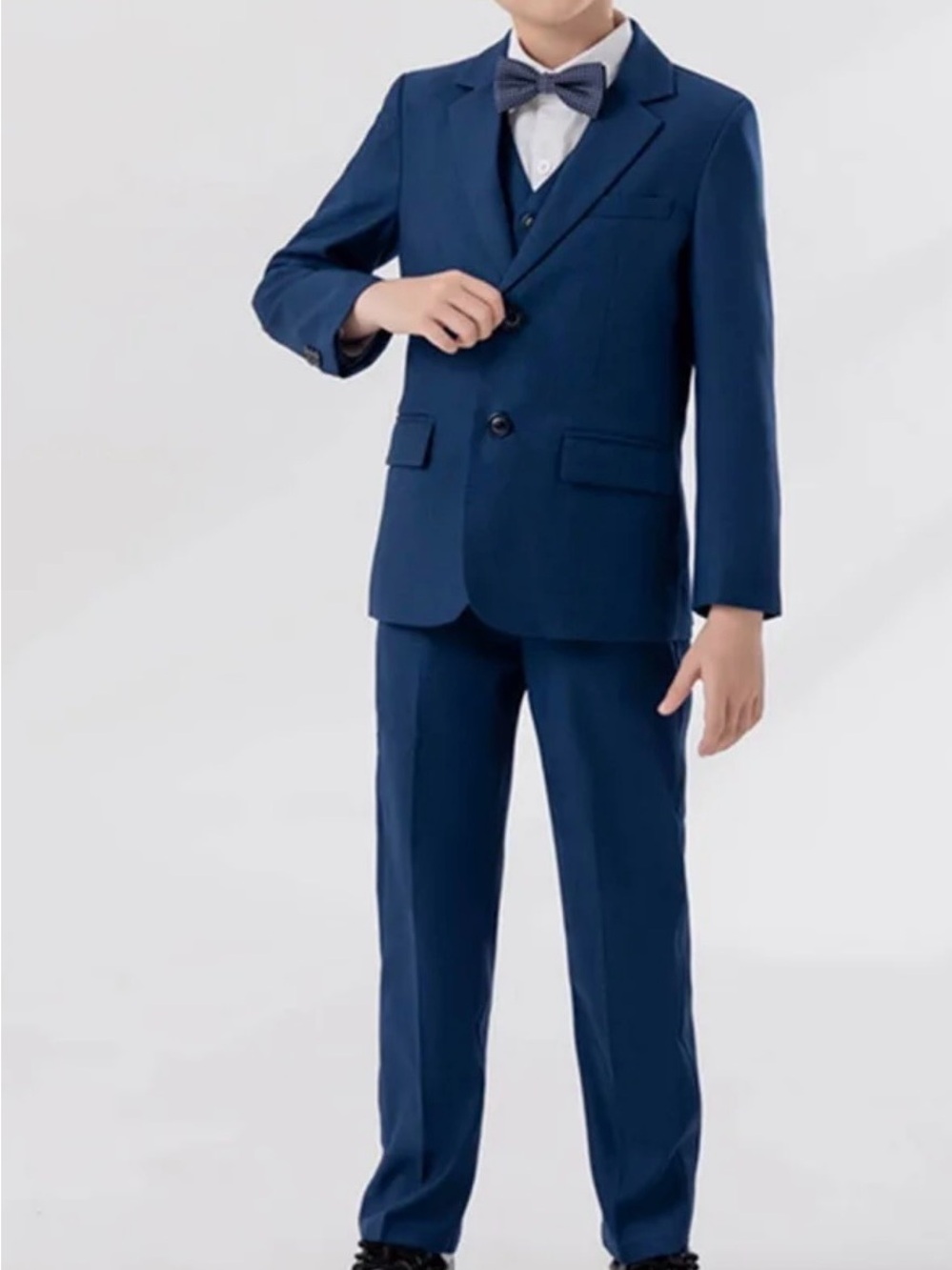Calvin Klein Boys Blue Two-Piece Suit - Notch Lapel Jacket & Trousers…